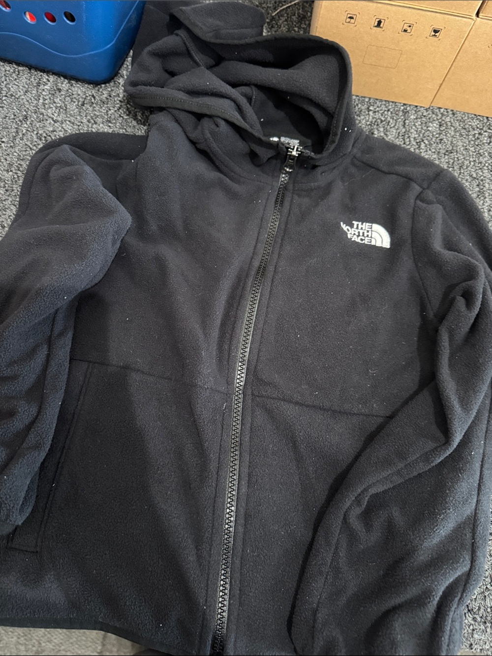 The North Face Black Kids Fleece Hoodie Jacket